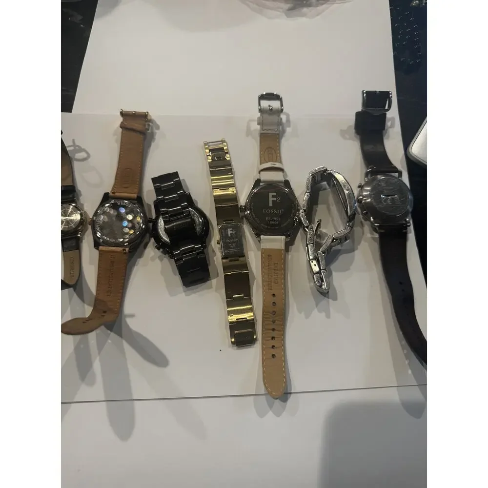 Lot of 7 Watches - Fossil & Armitron - Mixed Styles - Untested